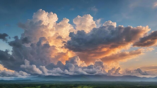 Sky with white clouds