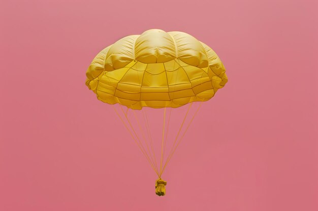 skydiver on pink background