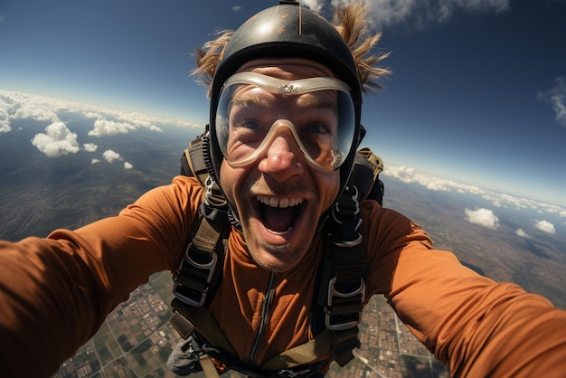 Фото Прыжки с парашютом прыжок с самолета на большой высоте и свободное падение навстречу