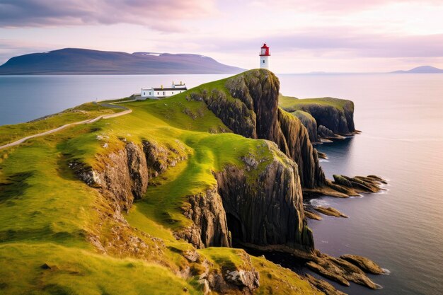 Skye island nest point lighthouse in highland