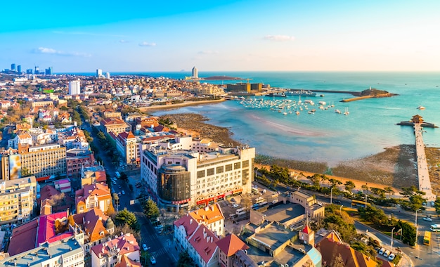 The skyline of the architectural landscape in the old city of Qingdao