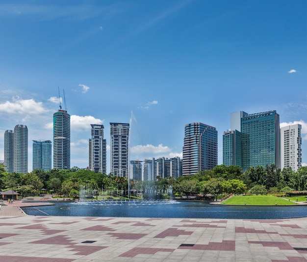 Skyline of Central Business District of Kuala Lumpur Malaysia