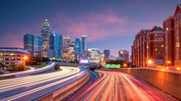 Skyline del centro cittadino di atlanta, georgia, usa