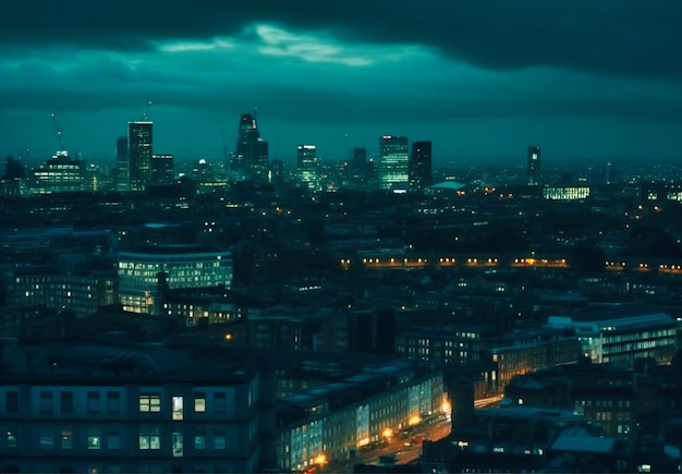 The skyline of london at dusk