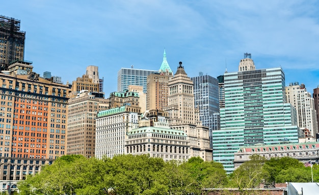 Skyline di manhattan a new york city