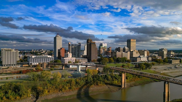 Skyline of memphis in tennessee - memphis united states - november 07 2022                                    south