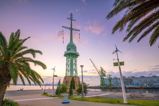 Skyline and Port of Kobe in Japan