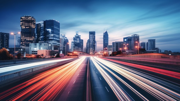 Foto skyline strada per la città sfondo astratto per le imprese illustrazione di progettazione grafica per banner