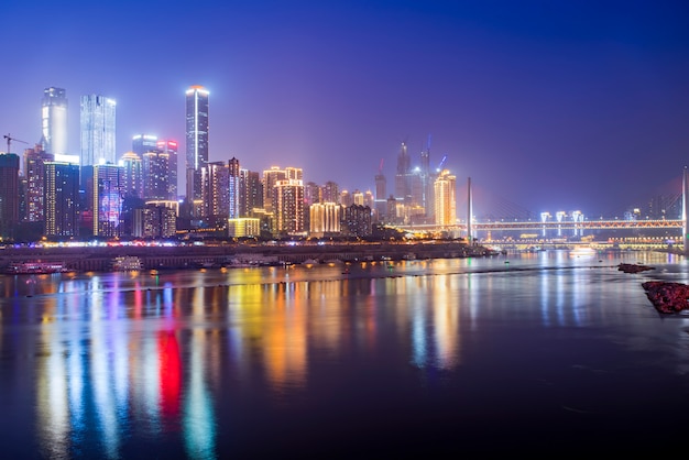 Skyline of urban architectural landscape in Chongqing