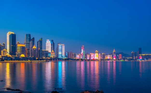 Skyline of urban architectural landscape in Qingdao