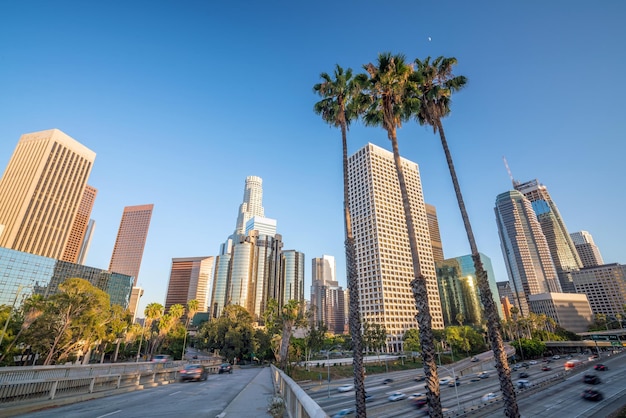 Skyline van de binnenstad van los angeles