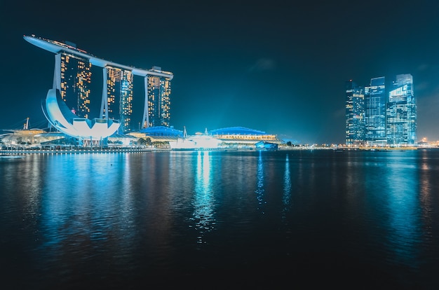 Skyline van de stad Singapore Singapore