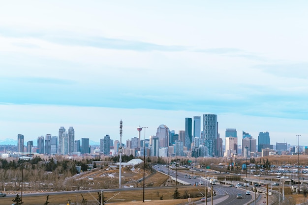 Skyline van het centrum van Calgary