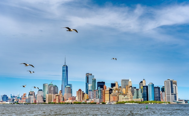 Skyline van manhattan in new york city