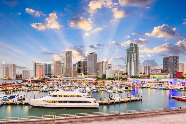 Skyline van Miami, Florida, VS