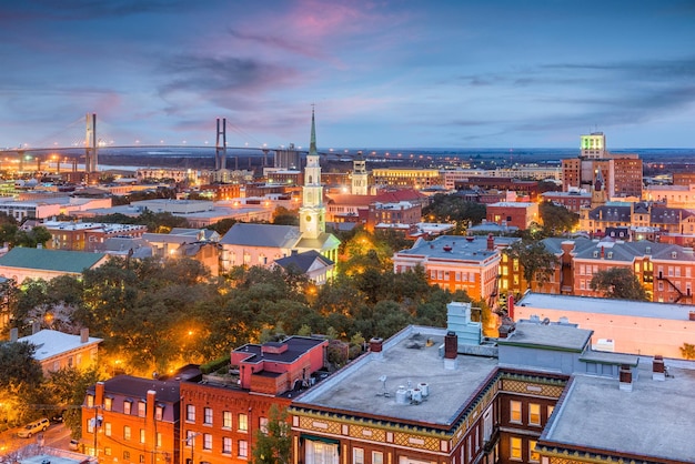 Skyline van Savannah Georgia, VS