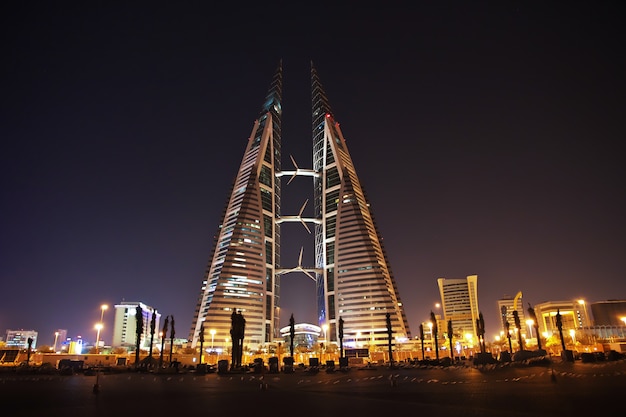 The skyscraper in Bahrain Financial Harbour in Manama Bahrain