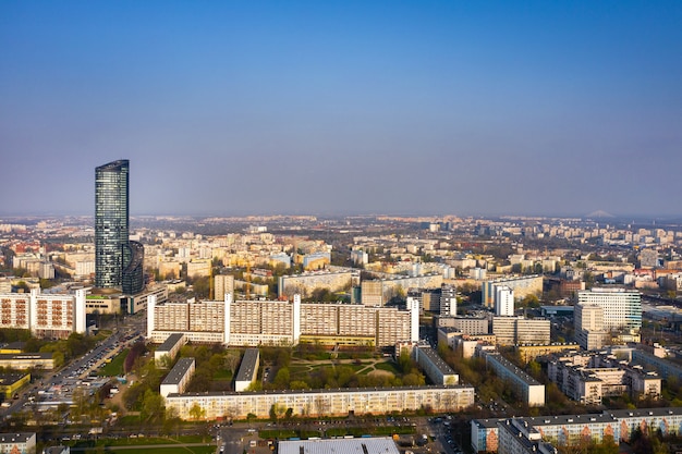 Skyscraper in residential buildings in the city of Wroclaw