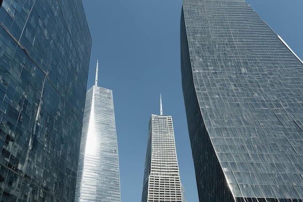 Foto attività di costruzione urbana di grattacieli