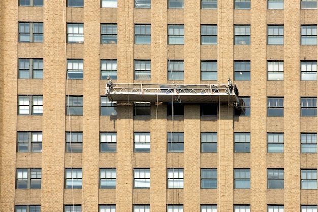 Skyscraper windows cleaning in manhattan