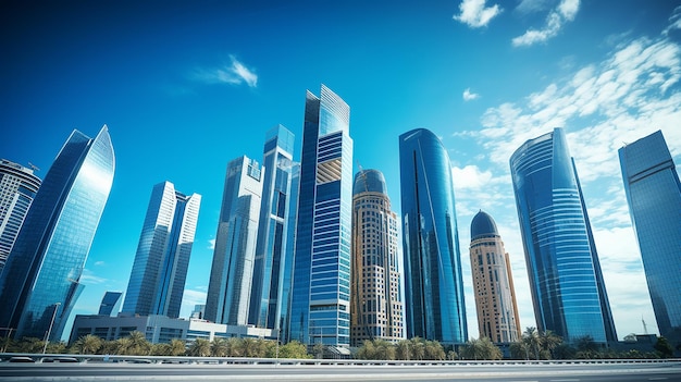 Skyscrapers in abu dhabi united arab emirates