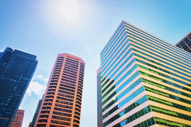 Skyscrapers on Arch Street in Philadelphia, Pennsylvania, USA.