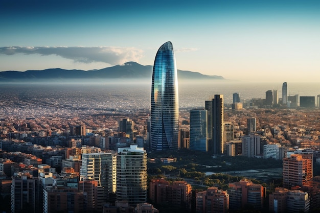 Skyscrapers in the city of barcelona