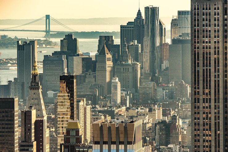 Photo skyscrapers in a city