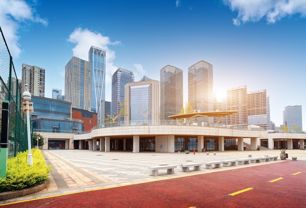 Photo skyscrapers in a finance district