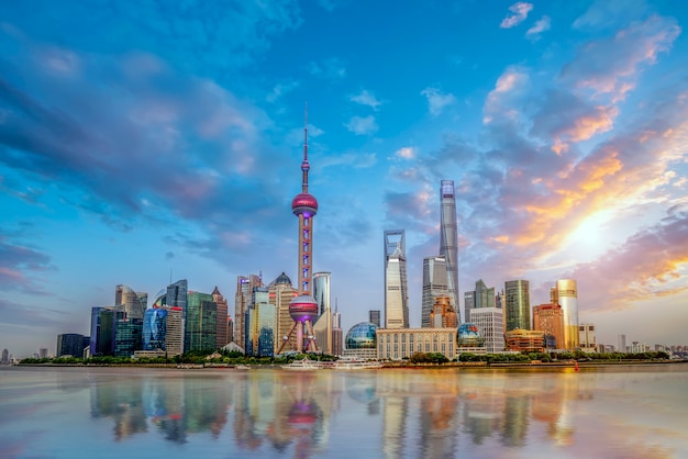 Skyscrapers in the Financial District of Shanghai, China