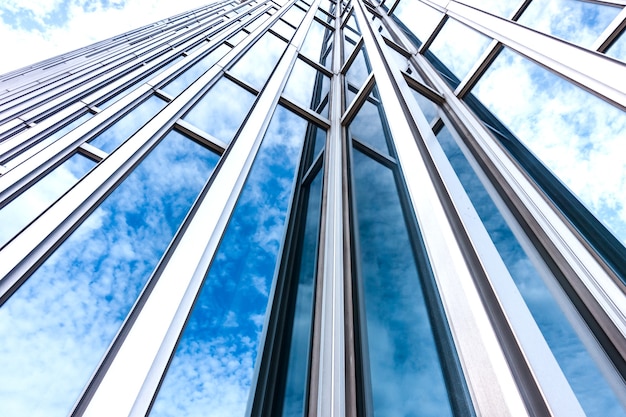 Photo skyscrapers from a low angle view in modern city of taiwan