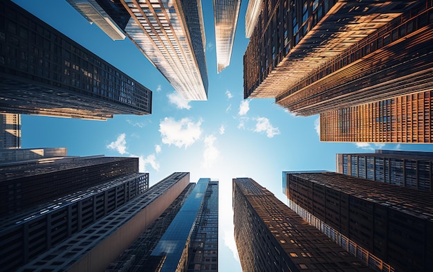 Skyscrapers from a low angle view