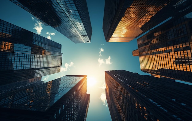 Skyscrapers from a low angle view