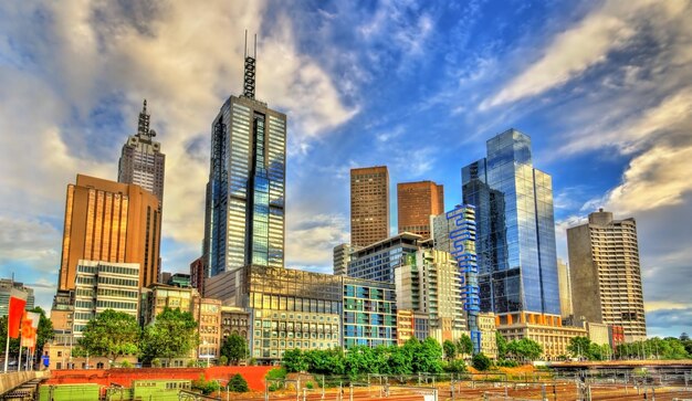 Photo skyscrapers of melbourne central business district in australia