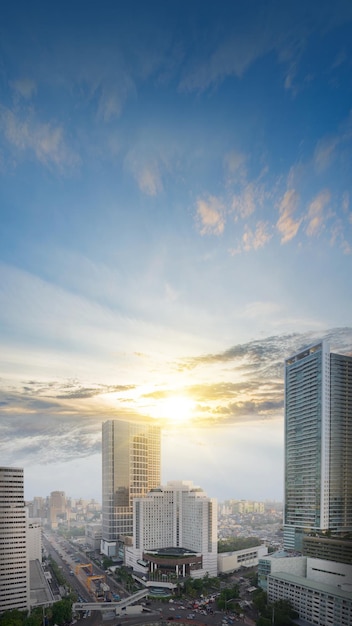 Skyscrapers and modern buildings