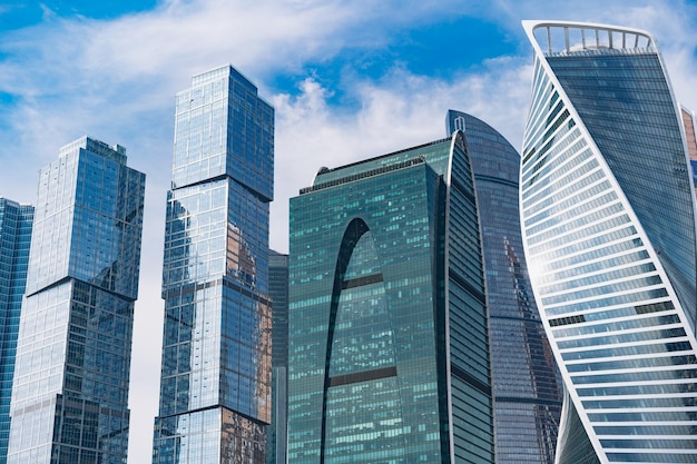 Skyscrapers in Moscow city Russia