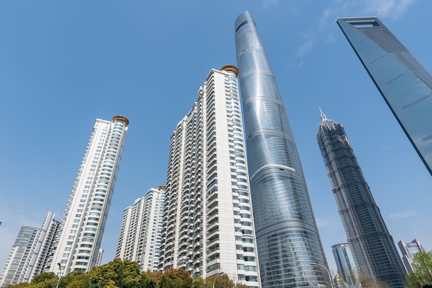 Skyscrapers in Shanghai Lujiazui Financial District