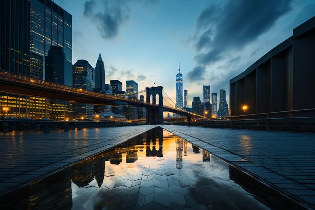 Skyscrapers Skyline Urban Cityscape Financial Hub