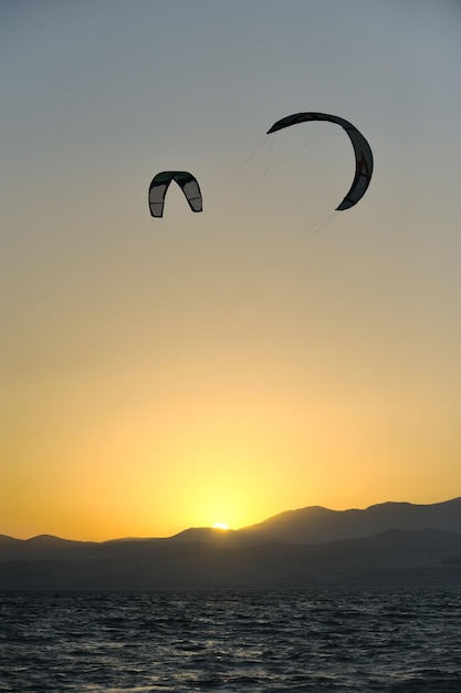 Skysurfing on lake Kinneret