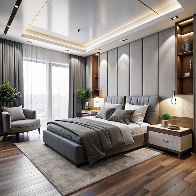 slaapkamer interieur moderne stijl