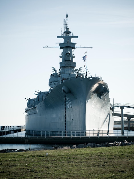 Slagschip van de Amerikaanse marine in het museum in Mobile, AL.