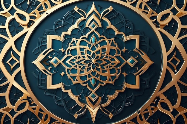 Photo slamic arabic luxury background with geometric pattern and beautiful ornament