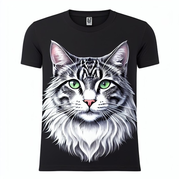 Slank T-shirt met kattenprint