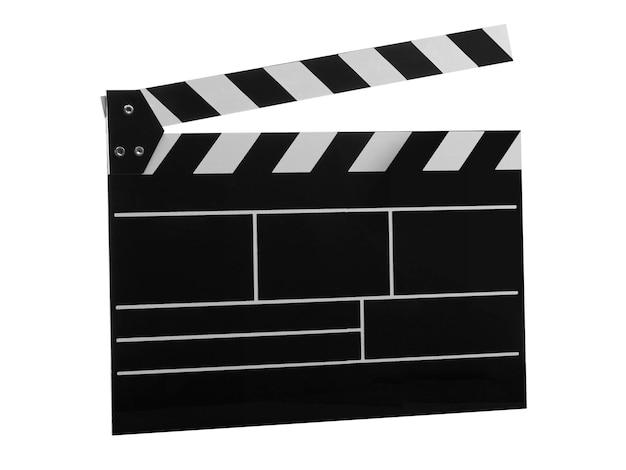 Photo slate movie isolated on white background