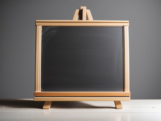 Slate of Potential Isolated Blank Blackboard in Wooden Frame