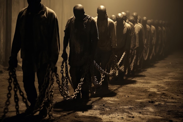 slavery violence against man oppression of man's freedom against man's will chains power hopelessness social injustice usurpation