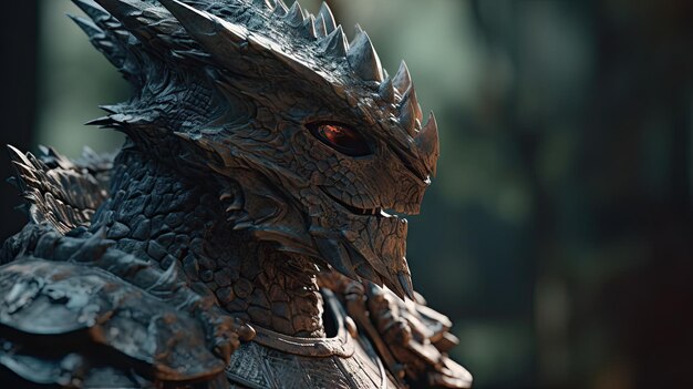 Premium AI Image | Slay A Dragon Day illustration 3d realistic