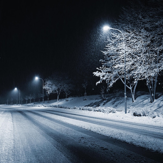 Slecht weer rijden mistige wazige landweg Snelweg wegverkeer Wintertijd