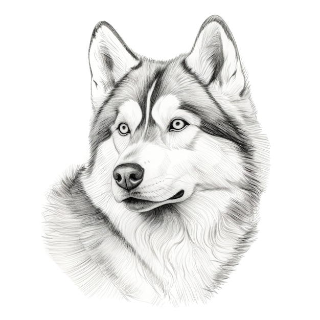 Sled Siberian Husky Dog ai generated