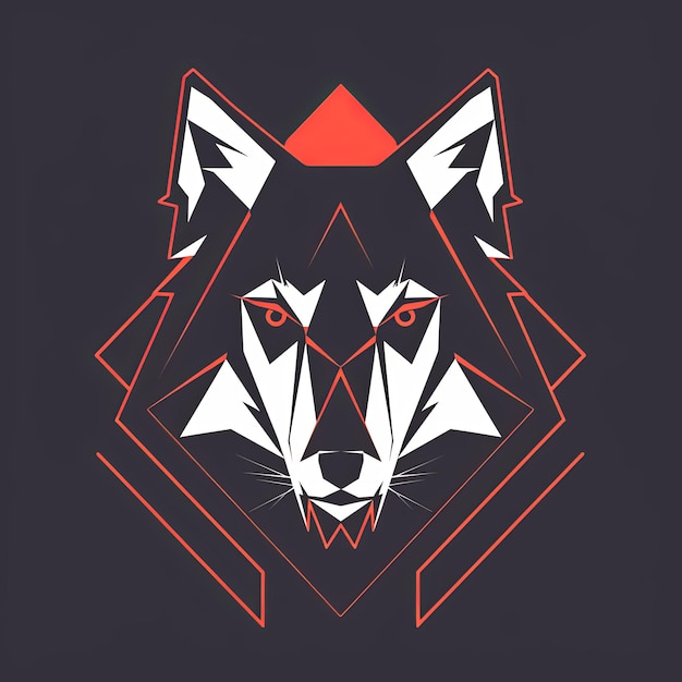 Фото Элегантный и минималистский логотип талисмана волка